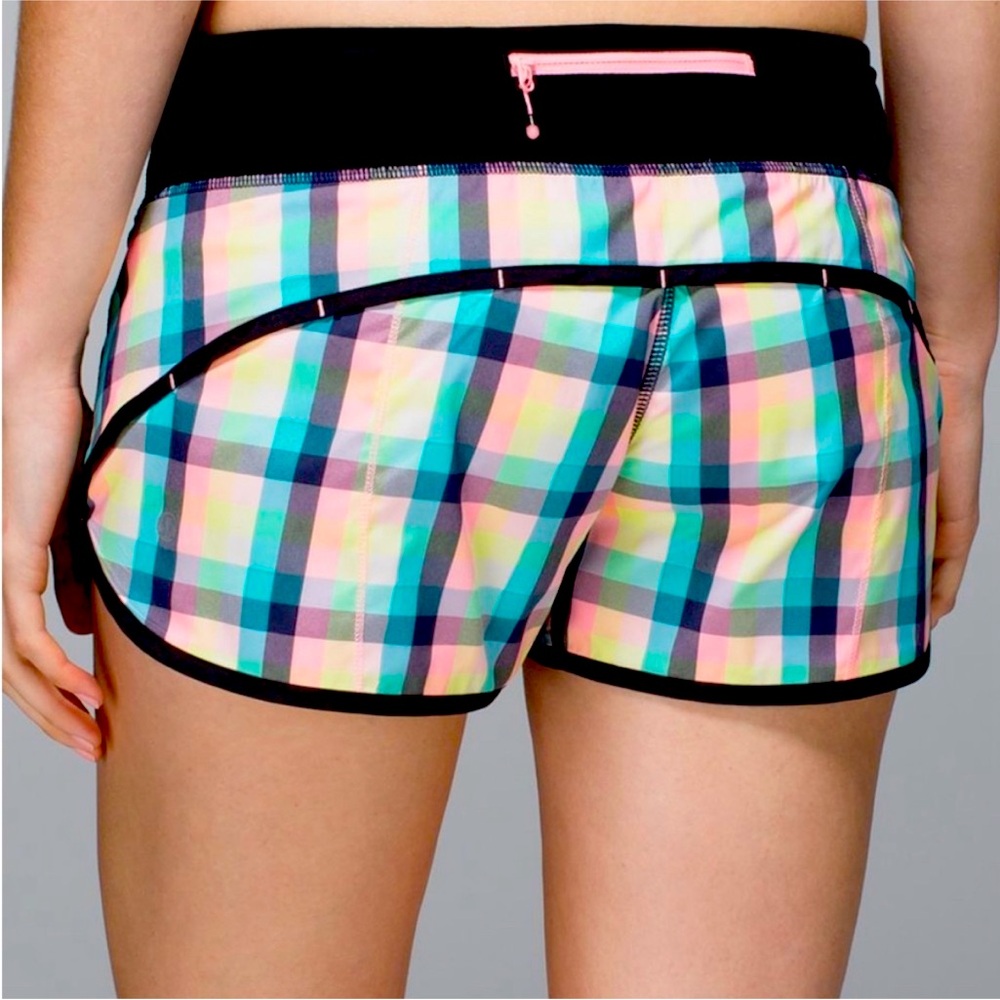 Lululemon speed shorts size 4 plaid